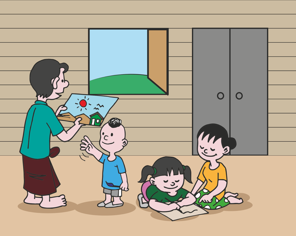 Creative Coloring Activities for Kids showing child coloring with crayons at home